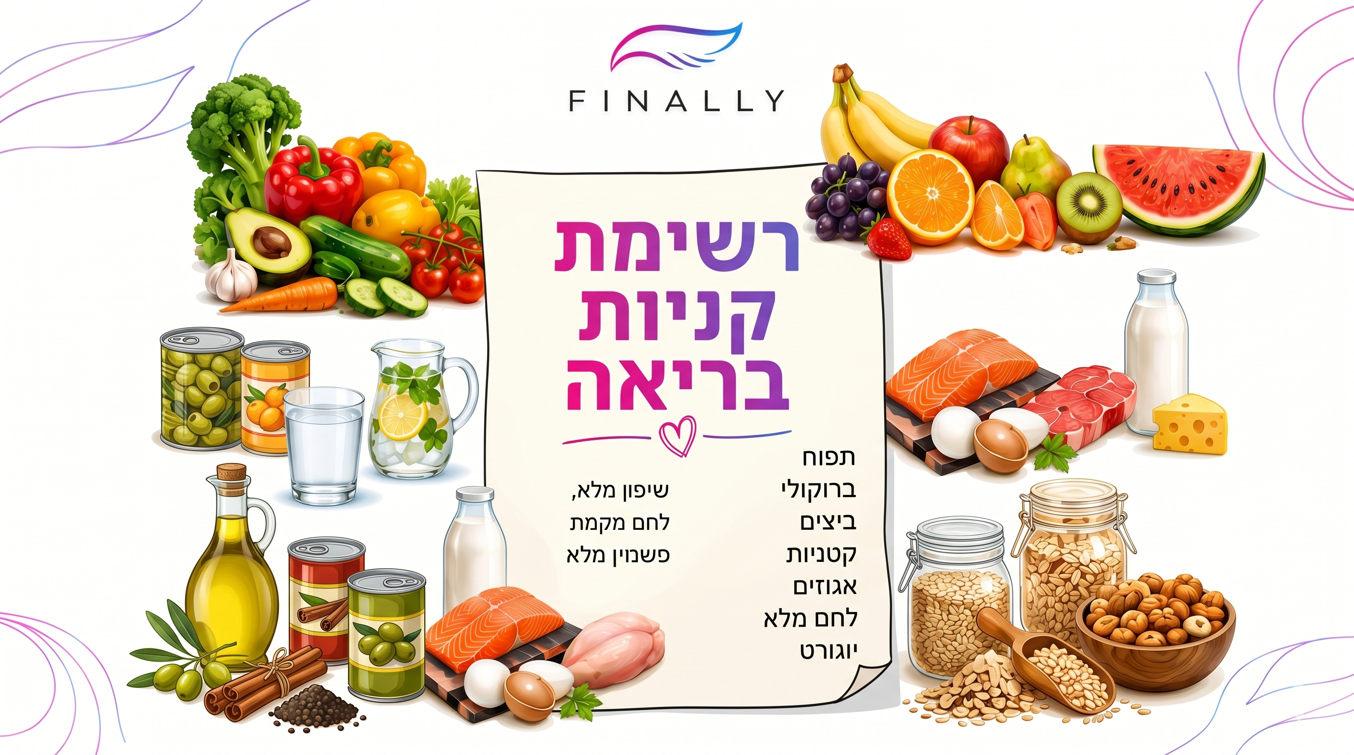 רשימת קניות בריאה- פיינלי ירידה במשקל